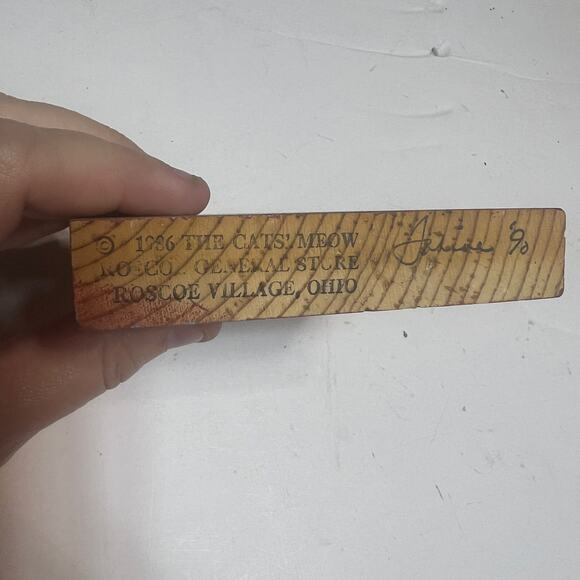 1 Cats Meow Roscoe General Store shop stamped 1986 Signed Faline 90 Ohio casper - Picture 3 of 8